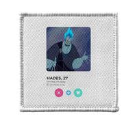 Toppa termoadesiva per abbigliamento, 7 x 7 cm, motivo: Hades Hell Social Network Meeting Love - Patch da stirare per riparazione o personalizzazione - Borsa jeans stampa in Francia