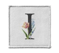 Toppa termoadesiva per abbigliamento, 7 x 7 cm, motivo: I Inès Iris Isabelle Inaya Lettera Alfabeto Nome Fiori - Patch da stirare per riparazione o personalizzazione - Borsa jeans stampa in Francia