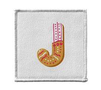 Toppa termoadesiva per abbigliamento, 7 x 7 cm, motivo: J Jerome Julie Lettera Alphabet Nome, Noel Bambino - Patch da stirare per riparazione o personalizzazione - Borsa jeans stampa in Francia