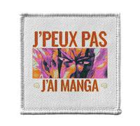 Toppa termoadesiva per abbigliamento 7 x 7 cm, motivo: J'peux Pas je ai Manga Garou Anime Otaku Manga Fanart - Patch da stirare per riparazione o personalizzazione - Borsa jeans stampa in Francia