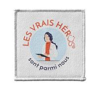 Toppa termoadesiva per abbigliamento, 7 x 7 cm, motivo: Les Real Heroes, dottoressa di mestiere, medico, radiologo, toppa da stirare per riparazione o personalizzazione, maglietta con stampa in