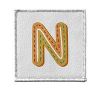 Toppa termoadesiva per abbigliamento, 7 x 7 cm, motivo: N Noemie Nicolas Lettera Alfabeto Nome, Noel Bambino - Patch da stirare per riparazione o personalizzazione - Borsa jeans stampa in Francia