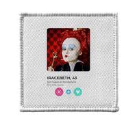 Toppa termoadesiva per abbigliamento 7 x 7 cm, motivo: Red Queen Alice Wonderland Social Network Meeting Love - Patch da stirare per riparazione o personalizzazione - Borsa jeans stampa in Francia