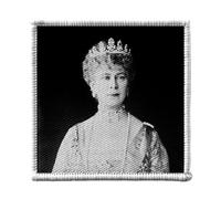 Toppa termoadesiva per abbigliamento, 7 x 7 cm, motivo: Regina Elisabetta Giovane Inghilterra, ritratto vintage, toppa da stirare per riparazione o personalizzazione, maglietta con stampa in Francia