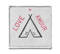 Toppa termoadesiva per abbigliamento, 7 x 7 cm, motivo: Tipi Phases de la Moon Design, toppa da stirare per riparazione o personalizzazione, maglietta con borsa jeans stampata in Francia