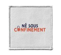 Toppa termoadesiva per abbigliamento 7 x 7 cm, nata sotto contenimento per neonato, toppa da stirare per riparazione o personalizzazione, maglietta con stampa in Francia