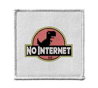 Toppa termoadesiva per abbigliamento 7 x 7 cm, non Internet Dinosauro Jurassic Parodia Film Marca - Patch da stirare per riparazione o personalizzazione - Borsa jeans stampata in Francia