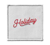 Toppa termoadesiva per abbigliamento, 7 x 7 cm, stile Holiday vintage 70 anni, per vacanze, estate, Natale, toppa da stirare per riparazione o personalizzazione, maglietta con borsa jeans stampata in