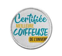 Toppa termoadesiva per abbigliamento rotondo, 7 cm, certificata migliore da parrucchiere dell'universo, moda moda, toppa da stirare per riparazione o personalizzazione, maglietta per jeans stampata in