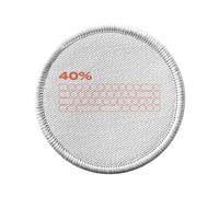 Toppa termoadesiva per abbigliamento rotondo, 7 cm, MKB 40 meccaniche Keyboard Keycaps Geek Techy Mech Keys Computer - Patch da stirare per riparazione o personalizzazione - Borsa jeans stampa in