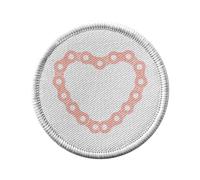 Toppa termoadesiva per abbigliamento rotondo, 7 cm, motivo: cuore catena da bicicletta, Francia e ciclismo, tour, toppa da stirare per riparazione o personalizzazione, maglietta con stampa in Francia