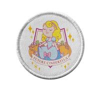 Toppa termoadesiva per abbigliamento rotondo, 7 cm, motivo: Future Cinderella Princess Fairy Tale, toppa da stirare per riparazione o personalizzazione, maglietta con stampa in Francia