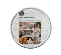 Toppa termoadesiva per abbigliamento rotondo, 7 cm, renoir reti sociali, pittura pittore, toppa da stirare per riparazione o personalizzazione, maglietta con borsa jeans stampata in Francia