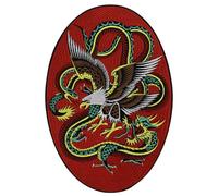 Toppa termoadesiva ricamata con aquila, drago, serpente, per jeans, giacche, vestiti, borse