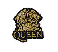 Toppa termoadesiva ricamata con la musica della regina dorata, accessorio souvenir