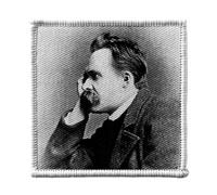Toppa termoadesiva Vetement 7 x 7 cm - Friedrich Nietzsche Philosophe Celebrite Ritrait Vintage - Patch da stirare per riparazione o personalizzazione - Borsa jeans stampa in Francia