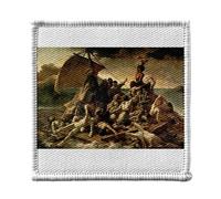 Toppa termoadesiva Vetement 7 x 7 cm - Gericault Le Zattera de La Meduse Pittura Romantica - Patch da stirare per riparazione o personalizzazione - Borsa jeans stampa in Francia