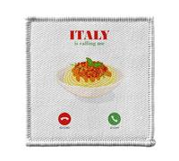 Toppa termoadesiva Vetement 7 x 7 cm - Italia Is Calling Me Spaghetti Food Stereotype - Patch da stirare per riparazione o personalizzazione - Borsa jeans stampa in Francia