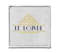 Toppa termoadesiva Vetement 7 x 7 cm - Le Louvre Paris France Luxe Style Architecture - Patch da stirare per riparazione o personalizzazione - Borsa jeans stampata in Francia