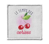 Toppa termoadesiva Vetement 7 x 7 cm - Le Temps des Ceries Aquarelle Original - Patch da stirare per riparazione o personalizzazione - Borsa jeans stampa in Francia