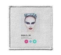 Toppa termoadesiva Vetement 7 x 7 cm - Nina S. Le Ciggne Noir Social Network Incontri Amour - Patch da stirare per riparazione o personalizzazione T-shirt Borsa Jeans Stampa in Francia