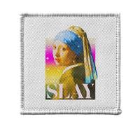 Toppa termoadesiva Vetement 7 x 7 cm - Vermeer Slay Collage Vintage Illustration Art Humour Parodie Meme Pittura Zoomer Millenials - Patch da stirare per riparazione o personalizzazione maglietta