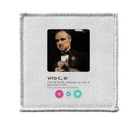 Toppa termoadesiva Vetement 7 x 7 cm - Vito Corleone Padrino Mafia Rete sociale Incontro Amore - Patch da stirare per riparazione o personalizzazione - Borsa jeans stampa in Francia