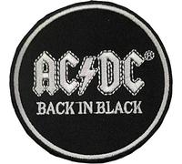 Toppa tessuta ufficiale AC/DC posteriore in nero rotonda