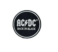 Toppa tessuta ufficiale AC/DC posteriore in nero rotonda