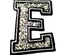 Toppa Toppe Patch applicazioni strass toppe lettere alfabeto termoadesive E 8-10 cm