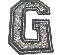 Toppa Toppe Patch applicazioni strass toppe lettere alfabeto termoadesive G 8-10 cm