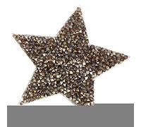 Toppe adesive con paillettes, Applicazioni decorative fai da te, 10 pezzi da 8 cm stella a cinque punte per abbigliamento casual sportivo Grigio