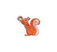 Toppe Adesive Per Tessuti 2 pezzi toppe ricamate a forma di scoiattolo carino for berretti borse applique fai da te termoadesive for vestiti(TYPE C)