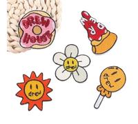 Toppe Adesive Per Tessuti 2 toppe autoadesive da cucire con il ferro da stiro su indumenti, ricami, strisce, adesivi, distintivi for vestiti(5pcs)