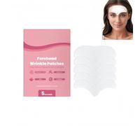 Toppe antirughe sulla fronte, riutilizzabili, anti-rughe, con collagene e vitamina E, trattamento levigante durante la notte per linee sottili e pieghe profonde, adatte ai viaggi (5 pezzi) (1 set (5