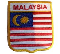 Toppe bandiere Malesia 5,6 x 7 cm Toppa adesiva termoadesive toppa jeans stoffa patch toppe termoadesive