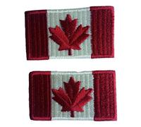 Toppe bandiere termoadesive toppa per jeans stoffa cucito patch ricamata ricamate adesiva applicazioni termoadesive " canada 2 pezzi al pezzo 4,5 x 3 cm "
