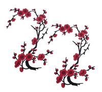 Toppe con fiori di ciliegio 2 pezzi toppe realistiche facili da stirare sui fiori