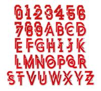 Toppe con lettere autoadesive, 72 pezzi, lettere dalla A alla Z, numeri da 0 a 9, colorate da cucire, toppe ricamate in ciniglia, da cucire, per vestiti, pantaloni, cappelli, borse