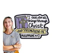 Toppe Cucite Su Gesù - Toppe Ricamate Per Applicazioni Religiose, Toppa Termoadesiva Con Citazione Cristiana, Toppa Per Abbigliamento Gesù Cristo, Religiosi Per Giacche, Gilet, Zaini, Abbigl