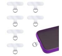 Toppe di Ricambio per Cordino per Telefono Cellulare, 6 Pezzi Rimovibile Patch Applicare a Laccio Corda da Collo TPU Catena Collana Cellulare per Maggior Parte dei Telefoni Smartphone