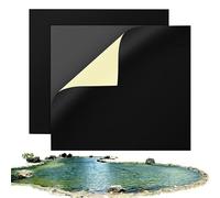 Toppe di riparazione per stagno, 2 pezzi, 20,3 x 20,3 cm, EPDM, nastro sigillante impermeabile, kit di riparazione per cuciture ispessite, kit di fissaggio per esterni, piscina, giardino, stagno