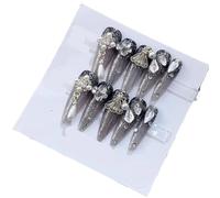 Toppe finte per nail art lunghe e corte fatte a mano (24209, L)