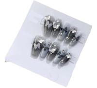 Toppe finte per nail art lunghe e corte fatte a mano (24212, L)