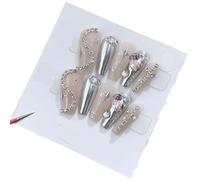Toppe finte per nail art lunghe e corte fatte a mano (24258, L)