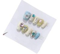 Toppe finte per nail art lunghe e corte fatte a mano (24299, L)