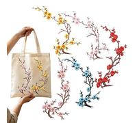Toppe Fiori Termoadesive 5 Pezzi Toppe Ricamate Floreali per Cappelli | Applicazioni Termoadesive con Tralci Fioriti Per Borse Scarpe Giacche Jeans Zaini Abiti Abbigliamento Fai Da Te Amanti Della