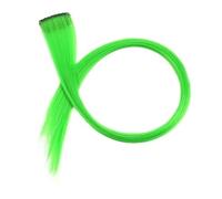 Toppe for capelli colorati appese alle orecchie, extension for capelli con strisce di colore opaco, possono essere stirate a lungo, parrucca Direct Hair 20 pezzi(Applegreen)