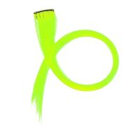 Toppe for capelli colorati appese alle orecchie, extension for capelli con strisce di colore opaco, possono essere stirate a lungo, parrucca Direct Hair 20 pezzi(Fluorescentcolor)