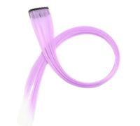 Toppe for capelli colorati appese alle orecchie, extension for capelli con strisce di colore opaco, possono essere stirate a lungo, parrucca Direct Hair 20 pezzi(Lotusrootlotuspurple)